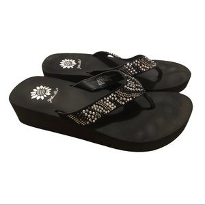 Yellow Box flip flops